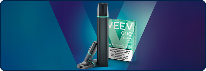 La batterie VEEV One avec un pack de recharge Classic Tabac
