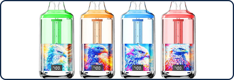 4 des différents design de la batterie de puff Falcon GEM+