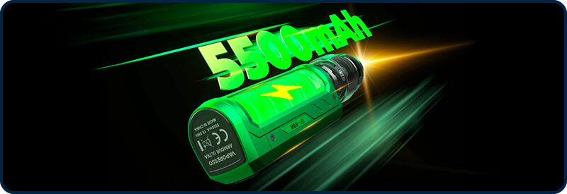 La batterie de 5500mAh de l'Armour Ultra Vaporesso